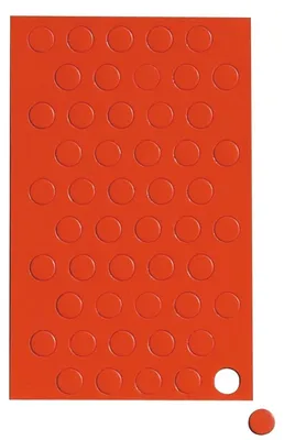 Immagine prodotto di MAUL Simbolo magnetico rotondo 50 pezzi Ferrite magnetico scrivibile Ø 1 x 0,1 cm rosso