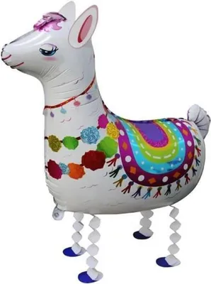 Image de Ballon de baudruche Airwalker lama, alpaga, env. 70 x 78 cm