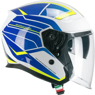 Produktbild von Jet Helm CGM 136S RNA Race Blau Gelb Fluo Glänzend größe S