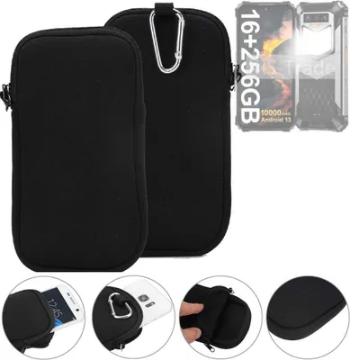 Produktbild von K-S-Trade Neopren-Hülle Handyhülle kompatibel mit Oukitel WP26 Schutzhülle Neoprenhülle Sleeve Schutz-Hülle Gürtel Tasche Case Holster