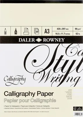 Obrázek produktu pro Daler Rowney Calligraphy Drawing Paper Skicář 30 A3 90 g