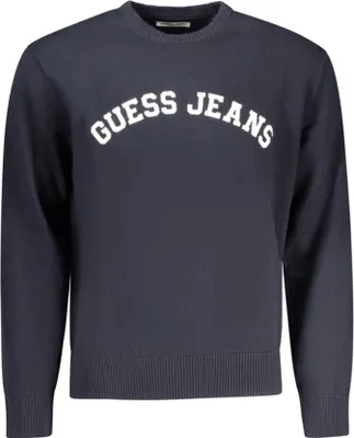 Produktbild von Herrenpullover Blau - Langarmshirt mit Stickerei und Rundhals