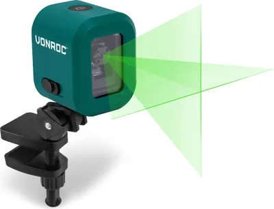 Produktbild von Vonroc Kreuzlinienlaser 10 Meter rot - Laser Wasserwaage selbstnivellierend