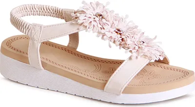 Produktbild von topschuhe24 2438 Damen Riemchen Sandalen Keilabsatz Sandaletten , Farbe:Beige, Größe:37 EU