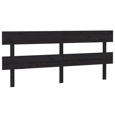Obrázok produktu pre vidaXL Čelo postele čierne 184x3x81 cm Masívne borovicové drevo