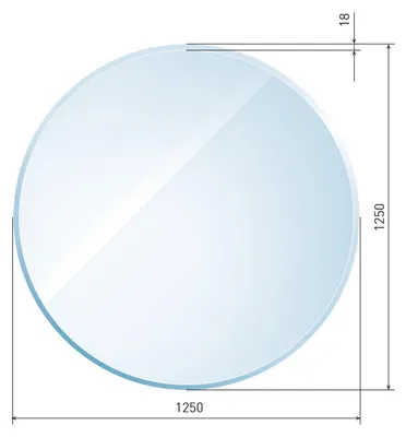 Produktbild von Raik Kamin Glasplatte Kreis 2 inkl. Facette