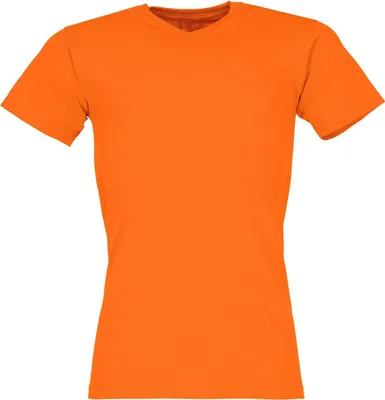 Produktbild von Fruit of the Loom Valueweight V-Neck T Farbe: orange Größe: 3XL
