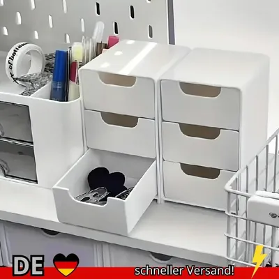 Produktbild von Schicker 3-stöckiger Schreibtisch-Organizer mit Schubladen – Ideal für die