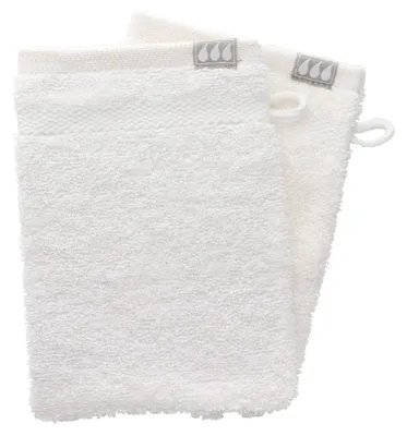 Produktbild von 2er-Set Waschlappen, 15 x 21 cm, 100 % Baumwolle, weiß
