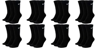 Produktbild von 12 Paar Nike Everyday Lightweight Crew SX7676 Tennis Socke - Farbe: Schwarz - Größe: 38-42