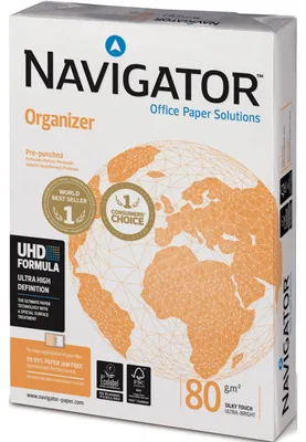 Immagine prodotto di Navigator Kopierpapier Organizer 824709A80S 2fach gel. 2.500Bl.