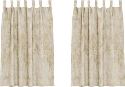 Produktbild von vidaXL Samtvorhänge mit Vorhängen 2 pcs Creme 175 x 140 cm Samt