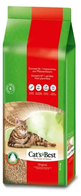 Immagine prodotto di Lettiera per gatti vegetale - Agglomerante - 17,2 kg / 40 l - Fibra di legno
