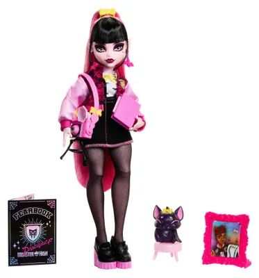 Produktbild von Monster High Fearbook Draculaura Modepuppe mit Jahrbuch und Fotoclub-Zubehör, Modepuppe, Weiblich, 4 Jahr(e), Junge/Mädchen, 251 mm, Mehrfarbig