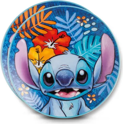 Produktbild von Satz von 2 blauen Stitch Desserttellern