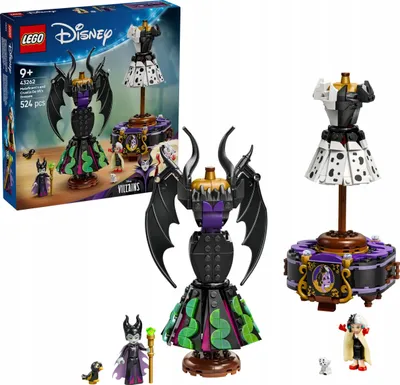 Productafbeelding van LEGO ǀ Disney Schurken: De outfits van Maleficent en Cruella De Vil - Speelgoed voor jongens en meisjes vanaf 9 jaar - Inclusief 2 mini-poppen en 2 dierfiguren - Cadeau voor fans, artikelnummer 43262