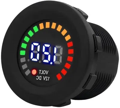 Image de Voltmètre noir 12 V pour moto avec écran LED