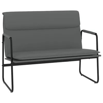 Zdjęcie produktu dla vidaXL Ławka szara 100x64x80 cm imitacja skóry