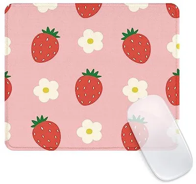 Produktbild von Famanu Mausmatte Rosa Erdbeere - Antirutsch und wasserdicht