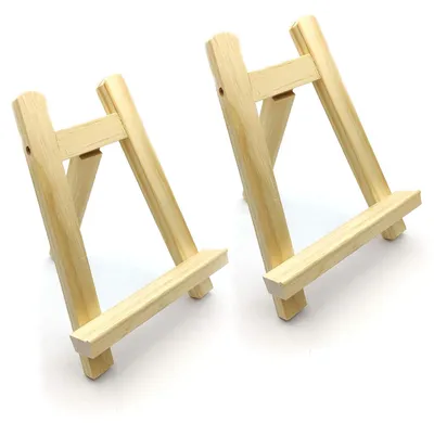Image de HAOCHEN Chevalets en bois, lot de 2 petits supports 20 x 15 cm
