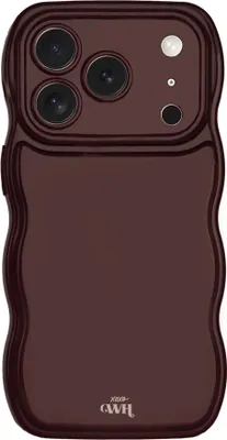 Produktbild von Glossy Wavy Hülle Burgundy  - Kompatibel mit iPhone 17 Pro