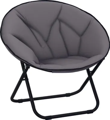 Produktbild von Stühle,Klappbarer Scheibenstuhl, Mondstuhl,Klappstuhl,Campingstühle,Belastbarkeit 120 kg, Abmessungen 80 x 80 x 75 cm, grau