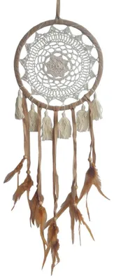 Produktbild von Traumfänger "Tassel" Leder 22cm mit Sytheticfäden, 22x80cm