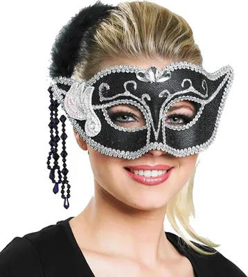 Produktbild von Maske Venezianer mit weißer Blüte