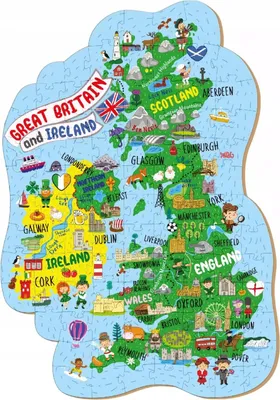 Produktbild von DODO Puzzle Mapa Velké Británie a Severního Irska 100 dílků
