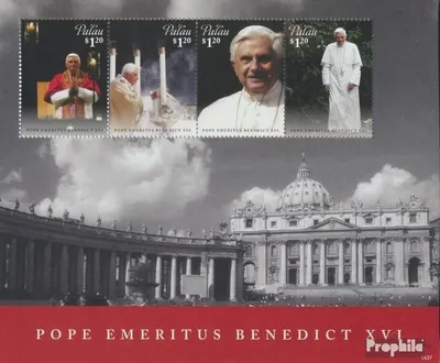 Produktbild von Briefmarken Palau-Inseln 2014 Mi 3588-3591 Kleinbogen (kompl.Ausg.) postfrisch Papst Benedikt XVI.