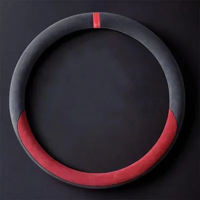Immagine prodotto di Coprivolante in pelle antiscivolo, nero e rosso