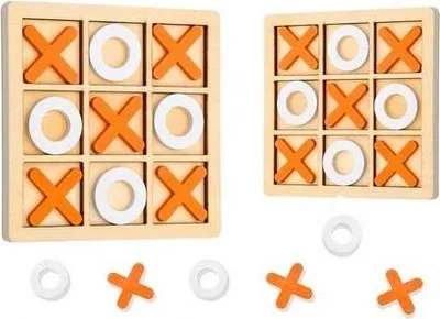 Image de Jeu de logique stratégique Tic-Tac-Toe En bois