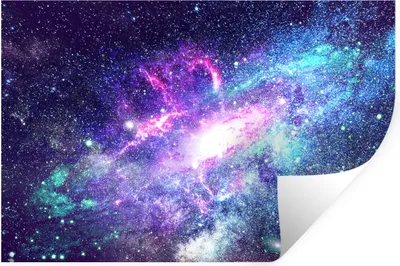 Produktbild von MuchoWow® Wandtattoo Wandsticker Wandaufkleber Weltraum - Blau - Sterne 30x20 cm Selbstklebend und Repositionierbar - Wierderverwendbar - Selbstklebend