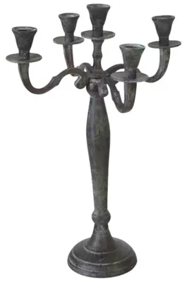 Productafbeelding van Kandelaar Klassiek Antiek Look Aluminium 40 Cm