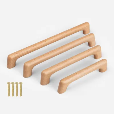 Produktbild von Set mit 2 Holz-Möbelschrankgriffen, 192 mm