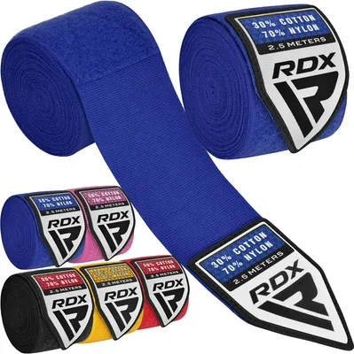 Produktbild von RDX Boxbandagen für Kinder, 2,5 m, Innenhandschuhe, elastische Daumenschlaufen, Junior-Unterziehhandschuhe, Hand- und Faustschutz, Handgelenkstützgurte, Muay Thai, MMA, Kickboxen, Kampfsport, Speedbag, Schlagtraining