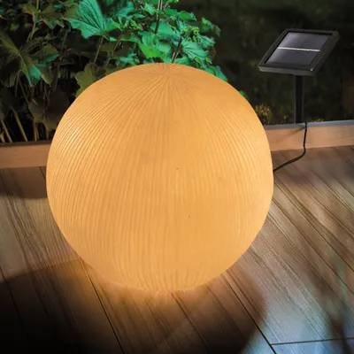 Produktbild von esotec Solar Gartenkugel 26cm Sandsteinoptik Kugelleuchte wetterfest 102688