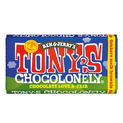 Produktbild von Tony's Chocolonely - Ben & Jerry's Dunkle Vollmilchschokolade Brownie - 180g
