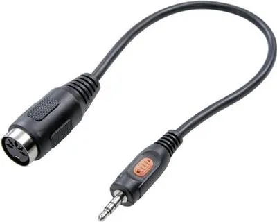 Produktbild von SpeaKa Professional SP-7869840, 3.5mm, Männlich, DIN (5-pin), Weiblich, 0,2 m, Schwarz