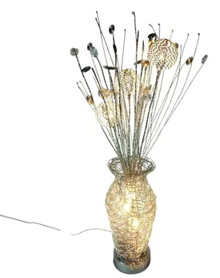 Produktbild von LED Stehleuchte JOLANDA 5-flammig Alu-Drahtgeflecht Deko-Blumen-Vasen-Lampe