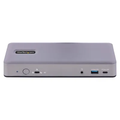 Produktbild von StarTech.com USB-C Docking Station - Google Chromebook Dockingstation - 3x 4K30/Dual 4K60 Monitore - 7-Port USB Hub 3.0, 60W Power Delivery 3.0, GbE, Audio, K-Slots - Works With Chromebook WWCB, Kabelgebunden, USB 3.2 Gen 2 (3.1 Gen 2) Type-C, 60 W, 2.0b, 3,5 mm, 10,100,1000 Mbit/s