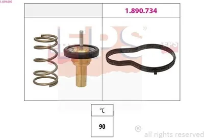 Produktbild von EPS Thermostat Kühlmittel 90°C für FIAT TIPO Kombi (356) 500X (334) TIPO Schrägheck (356) TIPO Stufenheck (356) für JEEP Renegade SUV (BU, B1)