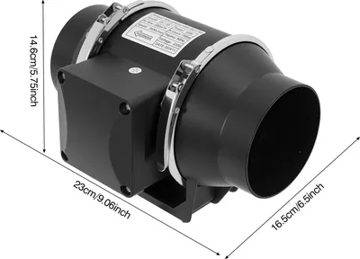 Produktbild von Inline Rohr-/Kanalventilator - ZA-100-1 - 100 mm (10 cm) - 220V AC - PP/Kupfer/Siliziumstahl - 23×16,5×14,6 cm - 1,43 kg