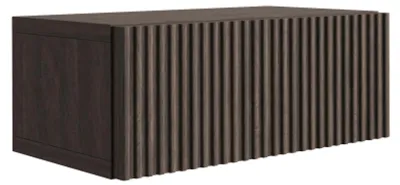 Image de Table de chevet suspendue, en bois d'érable "Dunin" et MDF, dimensions : 40 x 21,6 x 16 cm