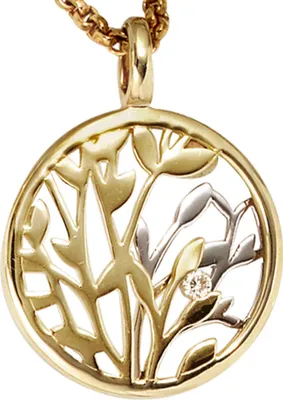 Produktbild von JOBO Anhänger 585 Gold Gelbgold Weißgold kombiniert 1 Diamant Brillant 0,02ct.