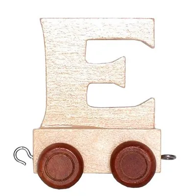 Produktbild von Bongers Spielzeug-Buchstabe E aus Holz mit Rädern, 6 cm hoch