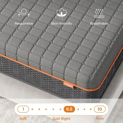 Produktbild von Gel-Memoryschaummatratze - Schaummatratze - 18 cm - 160 x 200 cm - Atmungsaktive Kühlung - Druckentlastung - Bewegungsisolierung