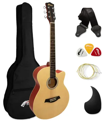 Obrázek produktu pro Akustická kytara - Dreadnought, cutaway - 40 palců - Přírodní - Pro začátečníky a děti