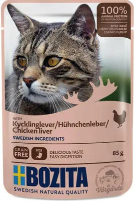 Immagine prodotto di Bozita 85gx12 Feline bocconcini in gelatina fegato di pollo 3630