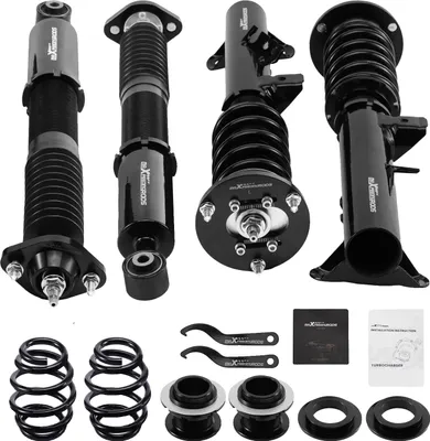 Obrázok produktu pre Súprava odpruženia Coilover pre BMW E36, nastaviteľná výška 1-3 palce, 24-stupňové tlmenie pruženia, horné uloženie s guľovým podperným valcom